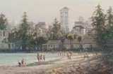 Ramon Ward-Thompson, Afternoon, Manly Beach, Oil on Canvas on Board