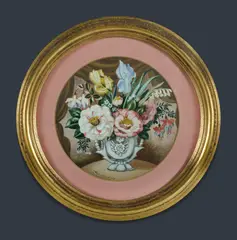 Mixed Blooms in Vase by Adrian Feint, 1953, Oil on Board, sold Nov 2020