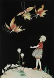 Margaret Clark, Autumn Leaf Fairies, Ink & W/Clr