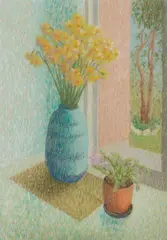 Una Foster, The Blue Vase, Pastel