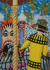 Greg Irvine, Luna Park, Gouache