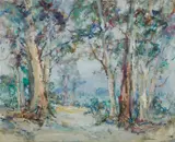 Allan Hansen, Megalong Valley Mist, 1988, Oil on Board