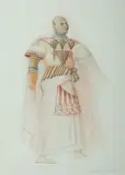 Loudon Sainthill, Mardian, the Eunuch, Antony and Cleopatra, Mixed Media on Paper