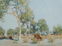 Charles Wheeler, Cattle Country, Oil on Board