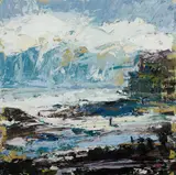 Laura Matthews, Beach Study, Oil on Board