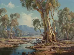 Andris Jansons, Mid Morning - Flinders Ranges, 1978, Oil on Canvas Board