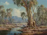 Andris Jansons, Mid Morning - Flinders Ranges, 1978, Oil on Canvas Board