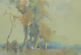 Fred Leist, Summer Pastoral, W/Clr & Gouache