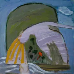 Guy Warren, The Bundanon Suite - New York Woman at Arthur Boyd's, 1983, Acrylic on Board
