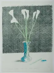 David Hockney, Lillies (Still Life), 1971, Lithograph in Colours