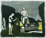 Keith Vaughan, Finistere, 1952, Work inscribed verso in pencil 'lithograph by Keith Vaughan, pulled by David Strachan. Given to me by David c1960.'
