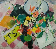 Mildred Bendall, Wild Flowers, Oil on Canvas