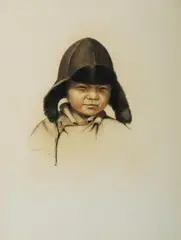 Iwan Gerassimoff, Study of a Boy, 1937, Charcoal & Pastel