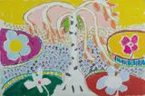 Malcolm de Chazal, Flower Garden with Palm Tree - Unsigned