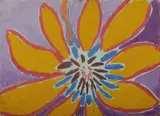 Malcolm de Chazal, Tropical Flower in Orange - Unsigned