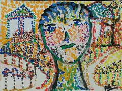 Head of a Boy by Malcolm de Chazal, Gouache, sold Nov 2020