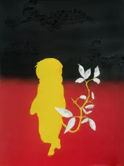 Jason Phillip Wing, Spirit Figure - Unsigned, Spray Paint on Canvas