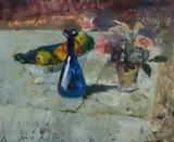 Judy Cassab, Still Life with Blue Decanter