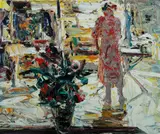 Robert Barnes, Interior - Night, 1991, Oil on Canvas