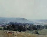 Ken Knight, Spring Morning, Berridale, Oil on Board