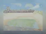Christopher Wallis, The Sundrenched Dam, 1978, Oil on Canvas
