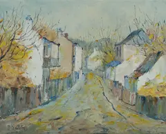 Doreen Gadsby, Sydney Terraces, Oil on Canvas
