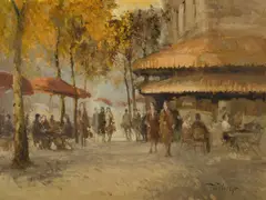 John Tiplady, Autumn in Paris, 1980, Oil on Canvas on Board