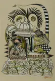 Christopher Boock, Indian Fantasy, Mixed Media on Paper