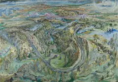 Jeff Faulkner, Plenty Gorge, 1987, Oil on Canvas