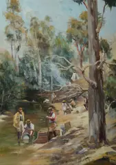 Robyn Gosbell, Days of Gold, 1981, Oil on Canvas Board