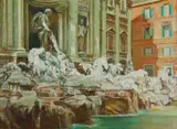 Trevi Fountain by J. Noel Kilgour, Oil on Canvas, sold Oct 2020