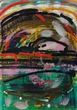Peter Sharp, Study for Uphill, 1989, Acrylic on Canvas