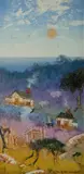 John Cartwright, Smoky Chimneys, Oil on Board
