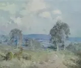 Leon Hall, Lacey's Paddock, Brayton, Oil on Canvas on Board