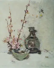 Muted Tones by Allan Hansen, Oil on Board, sold Oct 2020