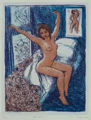 Paul Delprat, Awakening, 1984, This image was used as cover illustration for 'Etchings Volume 1,' Paul Delprat