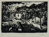 Victor O'Connor, The Park, 1949/1980, Linocut 34/75