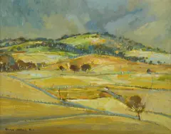 The Storm's Light, Dunkeld by Patrick Carroll, 1976, Oil on Board, sold Oct 2020