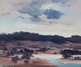 Brian Stratton, Afternoon in the Valley, 1969, Oil on Board