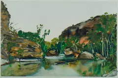Gil Jamieson, Jewar [India]' 1983, no 31 from 'Five States Trip' series, W/Clr & Gouache
