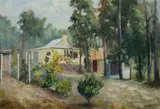 Albert John Sherman, Bush Cottage, Oil on Canvas