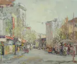 Allan Hansen, Kings Cross Day, Oil on Canvas on Board