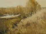 Patrick Carroll, Willows in Autumn, Tamworth, Oil on Canvas on Board