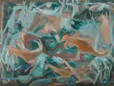 Elsa Mary Russell, Gledswood Ghosts, 1985, Oil on Paper on Board
