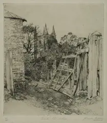 John Barclay Godson, Church, Port Arthur, Etching 26/40