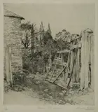 John Barclay Godson, Church, Port Arthur, Etching 26/40