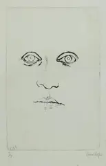 Brian Dunlop, Face, Etching 7/9