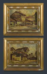 (2) by František Malý, Oil on Board (2), sold Oct 2020