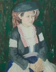 Van Giao Nguyen, Portrait of a Hmong Woman, Sa-phin, 1963, Gouache