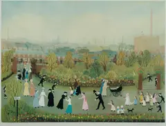 Helen Bradley, It was the first Saturday in May, 1972, Hand signed in pencil by the artist; blind stamp lower left BCB & Fine Art Trade Guild (FATG)